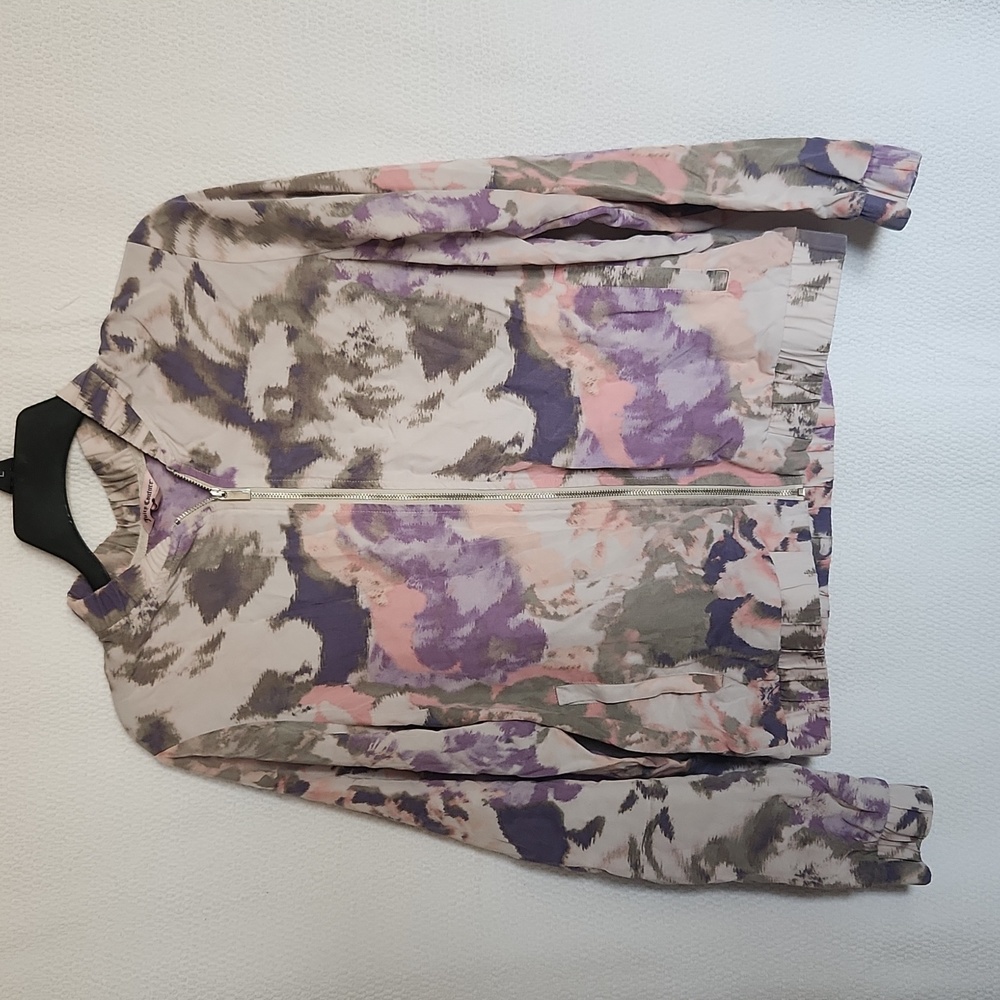 Juicy Couture Watercolor Floral Bomber Jacket